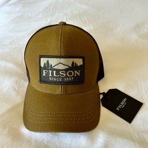 Filson Tin Cloth Logger Mesh Cap - New With Tags - Dark Tan